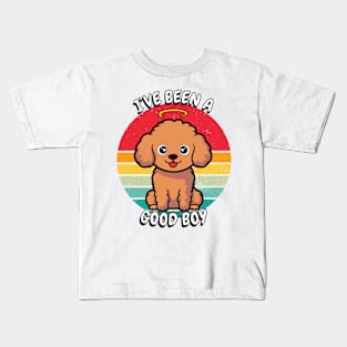 Cute brown Dog is a Good Boy Kids T-Shirt